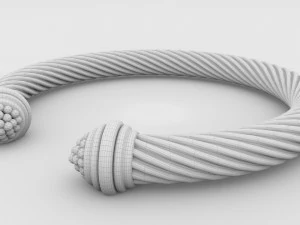 twisted bracelet 2 3D Model