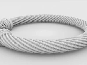 twisted bracelet 2 3D Model