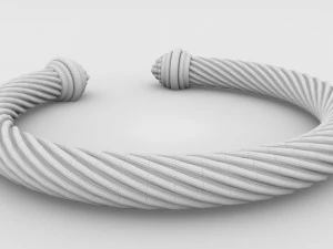twisted bracelet 2 3D Model