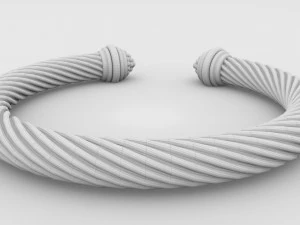 twisted bracelet 2 3D Model