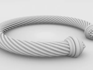 twisted bracelet 2 3D Model