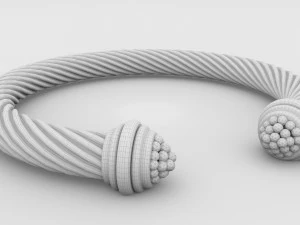 twisted bracelet 2 3D Model