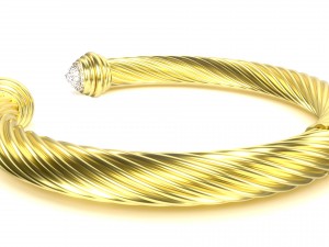 twisted bracelet 3 Modello 3D