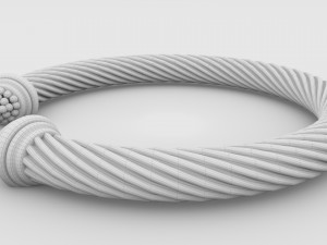 twisted bracelet 3 Modello 3D