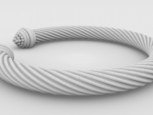 twisted bracelet 3 Modello 3D