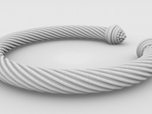 twisted bracelet 3 Modello 3D