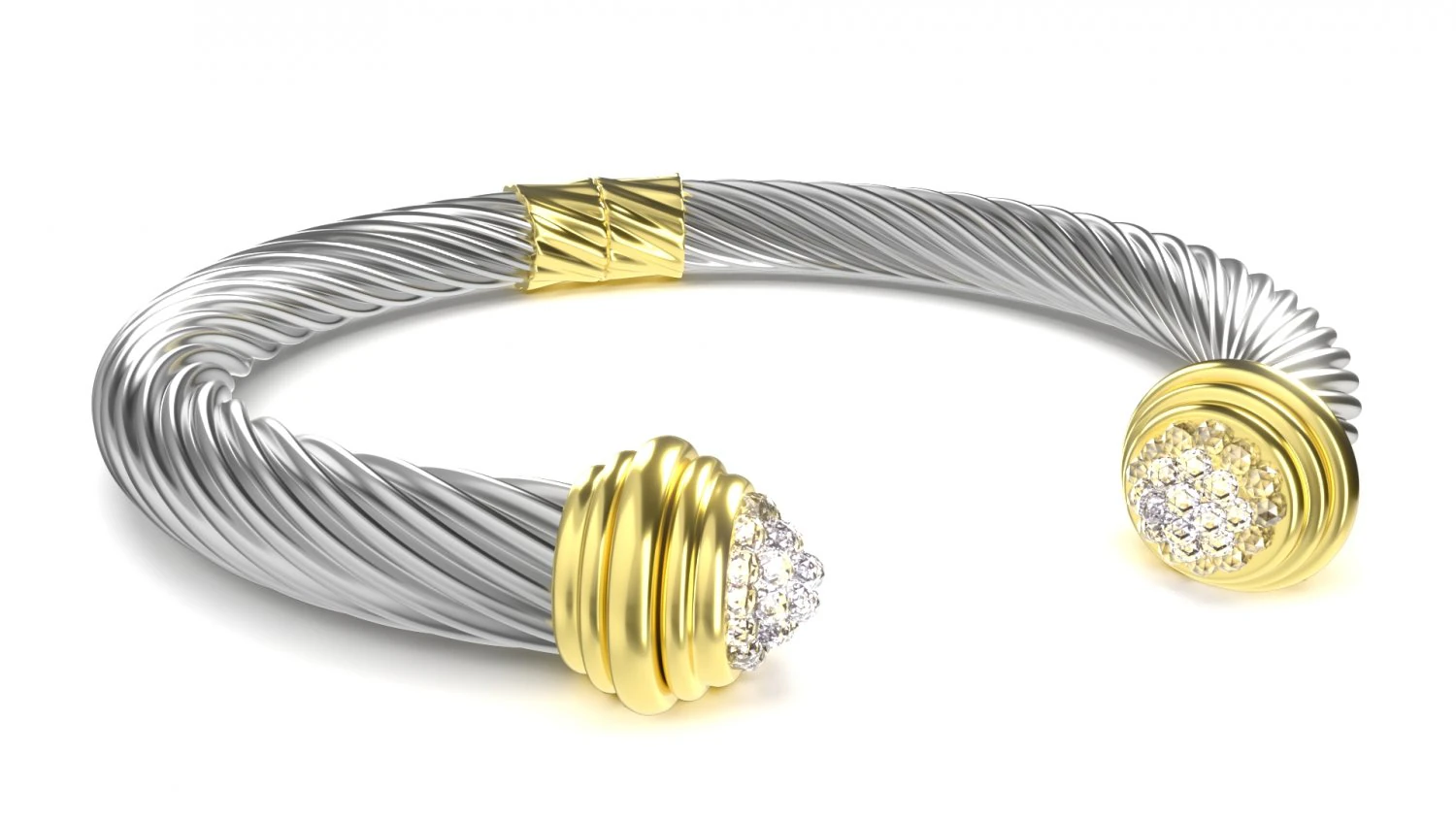 ツイストブレスレット4 3Dモデル .c4d .max .obj .3ds .fbx .stl .blend 