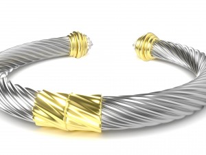 twisted bracelet 4 Modello 3D