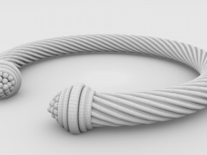 twisted bracelet 4 Modello 3D
