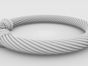 twisted bracelet 4 Modello 3D