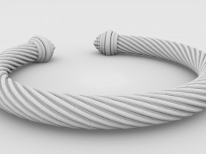 twisted bracelet 4 Modello 3D