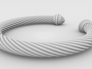 twisted bracelet 4 Modello 3D