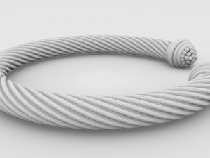 twisted bracelet 4 Modello 3D