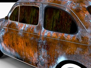 rusty fiat 500 nuova rev 3D Model