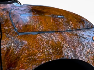 rusty fiat 500 nuova rev 3D Модель