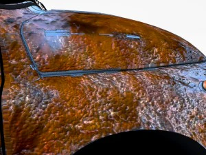 rusty fiat 500 nuova rev 3D Model