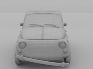 rusty fiat 500 nuova rev 3D Model