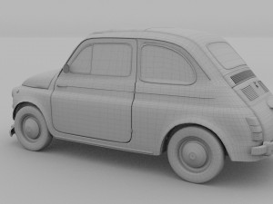 rusty fiat 500 nuova rev 3D Модель