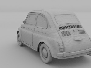 rusty fiat 500 nuova rev 3D Модель