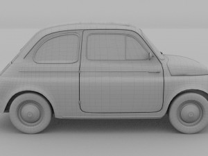 rusty fiat 500 nuova rev 3D Модель