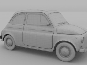rusty fiat 500 nuova rev 3D Модель