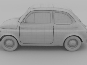 rusty fiat 500 nuova rev 3D Модель