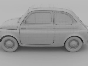 rusty fiat 500 nuova rev 3D Model