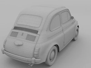 rusty fiat 500 nuova rev 3D Model