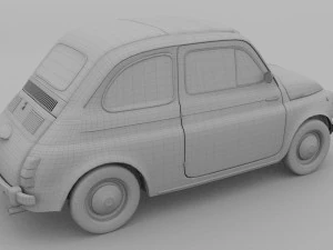 rusty fiat 500 nuova rev 3D Model
