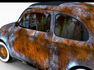 weathered fiat 500 nuova rev 3D Model