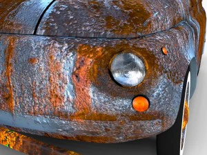 weathered fiat 500 nuova rev 3D Model