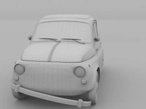 weathered fiat 500 nuova rev 3D Model