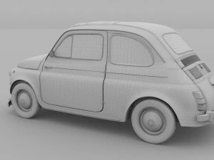 weathered fiat 500 nuova rev 3D Model