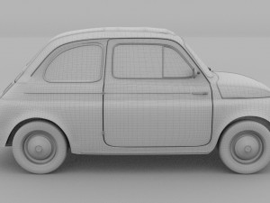 weathered fiat 500 nuova rev 3D 模型