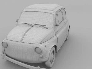 weathered fiat 500 nuova rev 3D Model