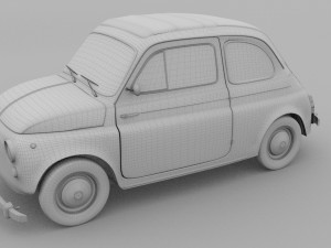 weathered fiat 500 nuova rev 3D 模型