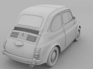 weathered fiat 500 nuova rev 3D Model