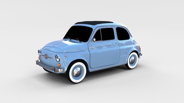 fiat 500 nuova 1957 rev 3D 모델 .c4d .max .obj .3ds .fbx .stl .blend 