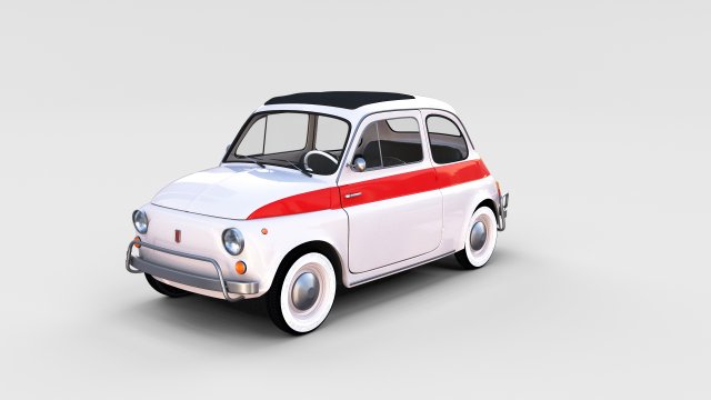 fiat 500 nuova sport 1958 rev 3D मॉडल .c4d .max .obj .3ds .fbx .stl .blend 
