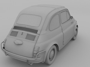 fiat nuova sport 500 1958 rev 3D Модель
