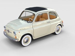 fiat 500d nuova 1960 rev 3D 모델