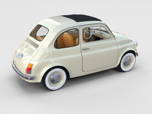 fiat 500d nuova 1960 rev 3D 모델