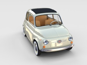 fiat 500d nuova 1960 rev 3D 모델