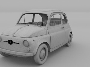 fiat 500d nuova 1960 rev 3D 모델