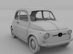 fiat 500d nuova 1960 rev 3D 모델