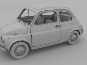 fiat 500d nuova 1960 rev 3D 모델