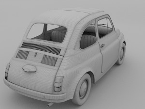 fiat 500d nuova 1960 rev 3D 모델