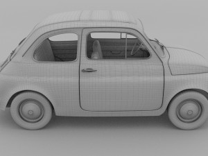 fiat 500d nuova 1960 rev 3D 모델