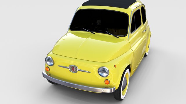 fiat nuova 500d 1960 rev 3D 模型 .c4d .max .obj .3ds .fbx .stl .blend 