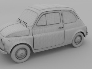fiat nuova 500d 1960 rev 3D 模型